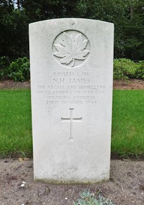 Gravestone Pte Norman Hubert James