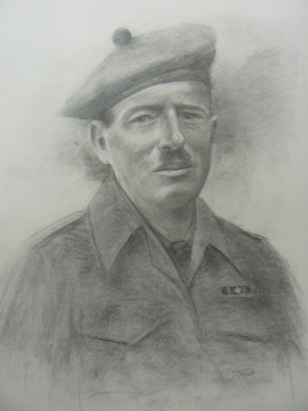 Charcoal portrait Logie by Lorne Toews