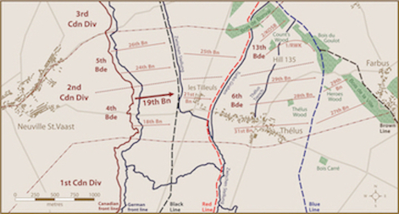 Map Vimy 2nd Division