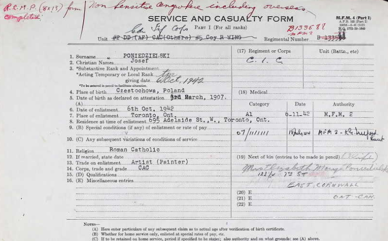 Service and Casualty Form