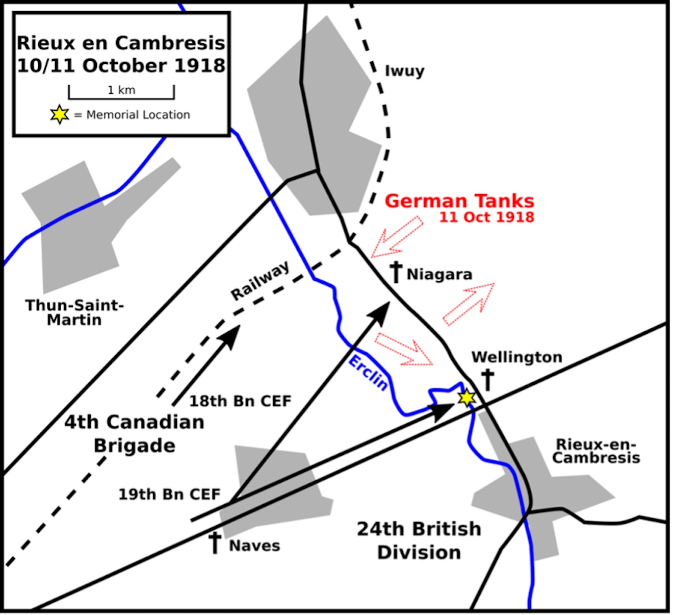 Map Memorial Cemeteries