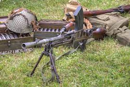 Bren Gun with Magazine Boxes