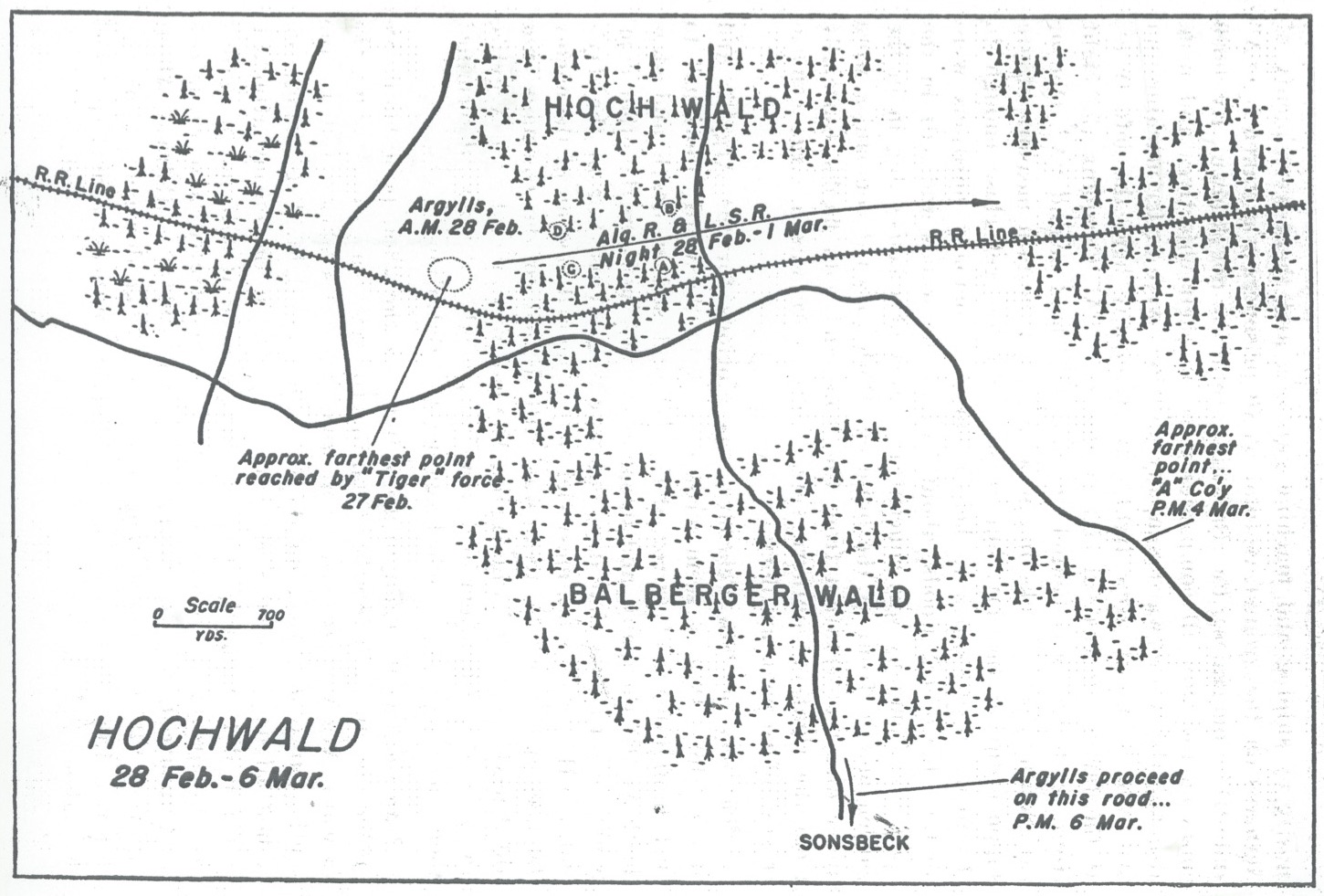 Map of the Hochwald Gap